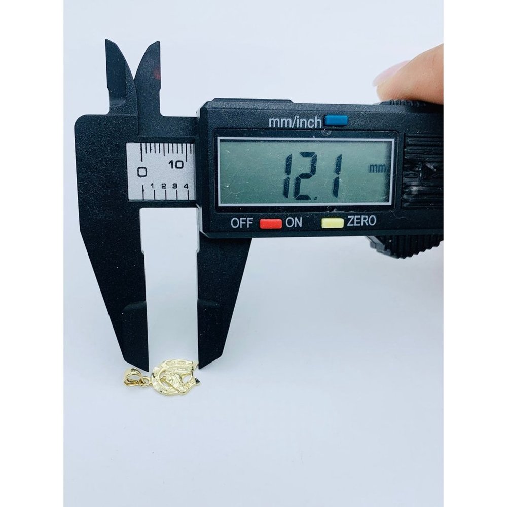 10k Solid Gold Pendant Tiny Horseshoe - image 4